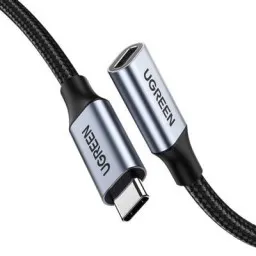 USB ადაპტერი UGREEN US372 (30205), Type-C Extension Cable, 1m, Gray-JUSTSHOP.GE-ზე