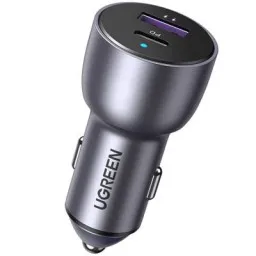 მანქანის დამტენი UGREEN CD213 (60980), 42.5W, USB, Type-c, Grey-JUSTSHOP.GE-ზე