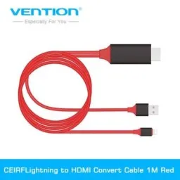 VENTION CEKBH USB to HDMI Convert Cable(Mobile Phone Connect to TV) 2M Black Metal Type-JUSTSHOP.GE-ზე