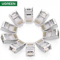 ქსელის კაბელის კონექტორი UGREEN NW111 (20333) Cat6 Connector Shielded Crystal Head 10Pack-JUSTSHOP.GE-ზე