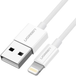 USB კაბელი UGREEN US155 (20728), MFI, USB to Lightning, 1m, White