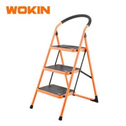კიბე Wokin 682003, 3 steps, 150Kg, Steel Step-Ladder, Black/Orange-JUSTSHOP.GE-ზე