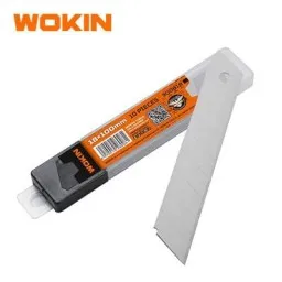 საკანცელარიო დანის პირები Wokin 300818, 18mm 10Pcs, Blade Set, Silver-JUSTSHOP.GE-ზე