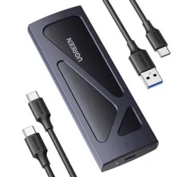 მყარი დისკის ქეისი UGREEN CM578(15512), M.2 NVMe SSD Enclosure Adapter, Grey-JUSTSHOP.GE-ზე