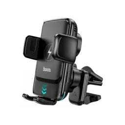 ტელეფონის სამაგრი Car Holder Hoco S35 Smart alignment wireless charging car holder Black-JUSTSHOP.GE-ზე
