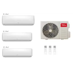 Air Conditioning MULTI SPLIT TCL FMA-27I3HDDVO OUTDOOR + FMA-09CHSDXA73I(INDOOR) (2pc) + FMA-18CHSDXA73I(INDOOR) 100-120 M2 Inverter R32