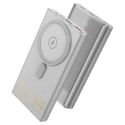პორტატული დამტენი Power Bank Hoco Q22 Taurus 22.5W+PD20W magnetic fully compatible power bank with digital display(10000mAh) Gray