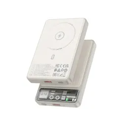 პორტატული დამტენი Power Bank Hoco Q18 Tourer 22.5W fully compatible power bank with magnetic fast (10000mAh) milky white