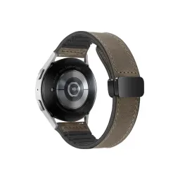 სმარტ საათის სამაჯური Smart Watch Band For Samsung Gear Sport Huawei Watch GT 3 42mm Magnetic Genuine Cow Leather Watch Band, 20mm - Dark Brown