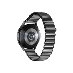 სმარტ საათის სამაჯური Smart Watch Band For Samsung Galaxy Watch4 Active 40mm 44mm Watch4 Classic 42mm 46mm Stainless Steel Wrist Band 20mm Adjustable Hollow Watch Strap - Black-JUSTSHOP.GE-ზე