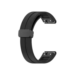 სმარტ საათის სამაჯური Smart Watch Band For Samsung Galaxy Watch 6 6 Classic 5 4 Huawei Watch GT 3 42mm Watch Strap Black Buckle 20mm Magnetic Silicone Band - Black-JUSTSHOP.GE-ზე