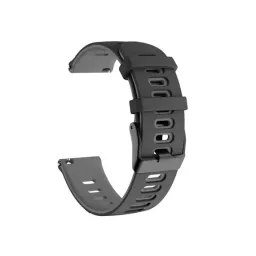 სმარტ საათის სამაჯური Smart Watch Band For Samsung Galaxy Watch6 Classic 47mm 43mm GarminActive 5 Silicone Band 20mm Dual Color Watch Strap - Black+Grey-JUSTSHOP.GE-ზე