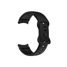 სმარტ საათის სამაჯური Smart Watch Band For Samsung Galaxy Watch 5 Silicone Watch Band Quick Release 20mm Wrist Strap with Butterfly Buckle - Black