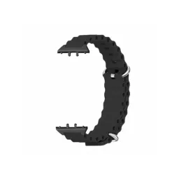 სმარტ საათის სამაჯური Smart Watch Band For Samsung Galaxy Fit3 Replacement Strap Drop-resistant Silicone Watch Band - Black-JUSTSHOP.GE-ზე