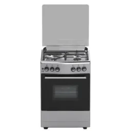 Gas Cooker Oz Oz OM 6031 IX TOP FFD OCourved60x60X31 Coocker, 3+1, Oven-Combination,Lighter, 2Plates, 60x60x85, Silver-JUSTSHOP.GE-ზე