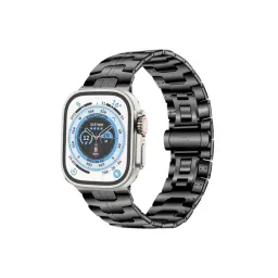 სმარტ საათის სამაჯური Smart Watch Band For Samsung Galaxy Watch Ultra 47mm Watch Band Solid Stainless Steel Metal Strap - Black-JUSTSHOP.GE-ზე