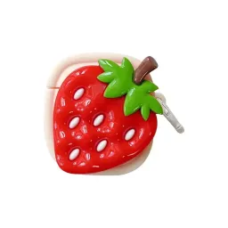 ჩასადები ქეისი For Apple AirPods 2nd gen. Silicone Cover with Buckle - Strawberry