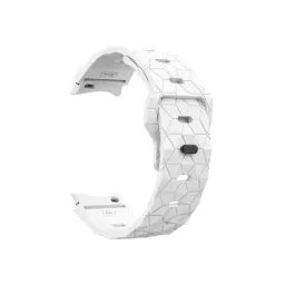 სმარტ საათის სამაჯური Smart Watch Band For Samsung Galaxy Watch FE 40mm KALEBOL KLB-ZQWFKGJ-001 Watch 4 5 6 Football Pattern Silicone Watch Strap Band - White-JUSTSHOP.GE-ზე