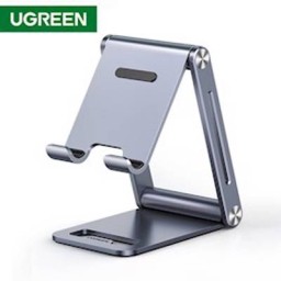 მობილურის დამჭერი UGREEN LP263 (80708), Aluminum Adjustable Desk Phone Holder, Grey-JUSTSHOP.GE-ზე