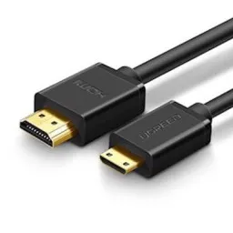 HDMI კაბელი UGREEN HD108 (11167), Mini HDMI to HDMI 2.0 4K Cable, 1.5m, Black-JUSTSHOP.GE-ზე
