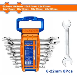 ქანჩის გასაღების 8ც-ნი ნაკრები 6-22მმ (WDS2208)