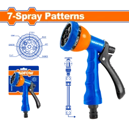 პლასტმასის სარწყავი ხელსამარჯვი (მორწყვის 7 რეჟიმით) (WSN1E07)-JUSTSHOP.GE-ზე