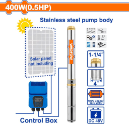 მზის სისტემაზე მომუშავე ჭაბურღილის წყლის ტუმბო 48V-36M (WWPDDC01)