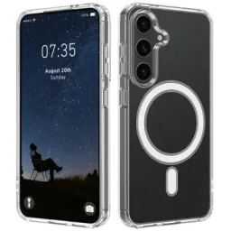 ქეისი Case For Samsung Galaxy S25 Ultra Clear Case TPU+Acrylic Magnetic Phone Cover Compatible with MagSafe