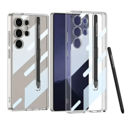 ქეისი Case GKK For Samsung Galaxy S25 Ultra Case Crystal Clear TPU+PC Shockproof Phone Cover - Transparent