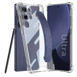 ქეისი Case GKK 10873 For Samsung S25 Ultra Case Airbag Shockproof Phone Cover with Wrist Strap - Blue-JUSTSHOP.GE-ზე