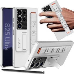 ქეისი Case GKK 10873 For Samsung S25 Ultra Case Airbag Shockproof Phone Cover with Wrist Strap - Grey