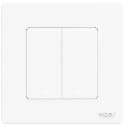 Moes ZS-SR-EU2-WH-MS Start Ring Zigbee ორ კლავიშიანი სუქის ჭკვიანი ჩამრთველი თეთრი-JUSTSHOP.GE-ზე