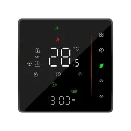 Moes WHT-S01-GB-WH-MS WIFi ჭკვიანი თერმოსტატი იატაკის ელექტრო გათბობისათვის-JUSTSHOP.GE-ზე