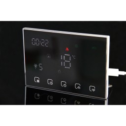 Moes WRHT-8000-GC-BK-EN უკაბელო პროგრამირებადი ჭკვიანი თერმოსტატი გაზის ქვაბისთვის შავი-JUSTSHOP.GE-ზე