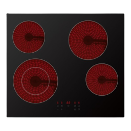 ჩასაშენებელი ელექტრო ქურის ზედაპირი Midea MC-6F6404R244, Built-in electric Cooktop, Black MC-6F6404R244-JUSTSHOP.GE-ზე