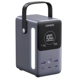 პორტატული დამტენი UGREEN PB770 (25286), 48000mAh 300W, USB-A, Type-C, Power Bank With Smart Digital Display, Grey-JUSTSHOP.GE-ზე