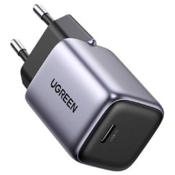 დამტენი UGREEN CD319 (25257) Nexode, 30W, Type-C with Type-c Cable 1m, GaN Fast Charger, Gray