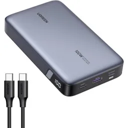 პორტატული დამტენი UGREEN PB720 (25188), 20000mAh 100W, Type-C, USB, Two-way Power Bank, Grey-JUSTSHOP.GE-ზე