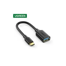 OTG კაბელი UGREEN 30701 USB-C Male to USB 3.0 Female OTG Cable Black USB 3.0 15 cm-JUSTSHOP.GE-ზე