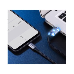 USB კაბელი UGREEN USB to USB-C Cable Nickel Plating Aluminum Braid 1.5m (Black)