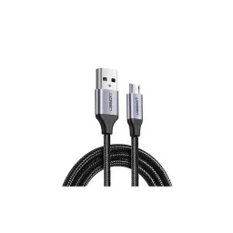 USB კაბელი UGREEN US290 (60147) USB 2.0 A to Micro USB Cable Nickel Plating Aluminum Braid 1.5m (Black)-JUSTSHOP.GE-ზე