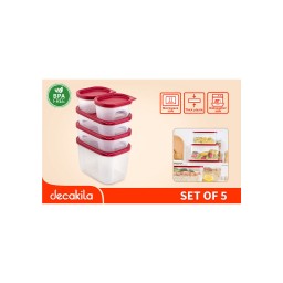 საკვების კონტეინერის ნაკრები 5ც (KMTT119R)-JUSTSHOP.GE-ზე