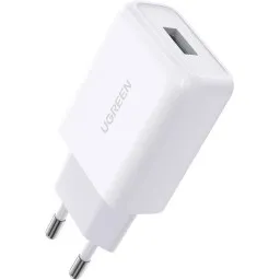 მობილურის დამტენი UGREEN CD122 (10133), 18W, USB Fast Charger, White-JUSTSHOP.GE-ზე