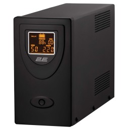 UPS უწყვეტი კვების წყარო 2E DD2000, 2000VA/1200W, LCD, USB, 2xSchuko-JUSTSHOP.GE-ზე