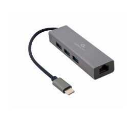 ადაპტერი: Gembird A-CMU3-LAN-01 USB-C Gigabit network adapter with 3-port USB 3.1-JUSTSHOP.GE-ზე