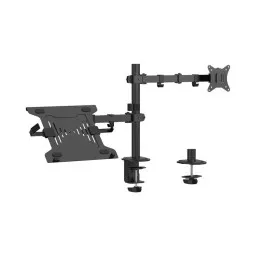 მონიტორის საკიდი: Gembird MA-DA-03 Adjustable Desk Mount With Monitor Arm and Notebook Tray-JUSTSHOP.GE-ზე
