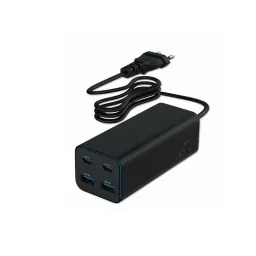 დამტენი: Gembird TA-UC-2A2C-PD100-01-BK 4-port 100W GaN USB PowerDelivery fast charger Black-JUSTSHOP.GE-ზე