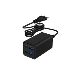 დამტენი: Gembird TA-UC-2A2C-PD65-01-BK 4-port 65W GaN USB PowerDelivery fast charger Black-JUSTSHOP.GE-ზე