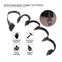 კაბელი SATA Extension SAC-1-5 1 to 5 Ports Power Supply Cable-JUSTSHOP.GE-ზე
