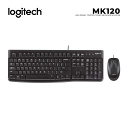 USB კლავიატურა მაუსი LOGITECH MK120 L920-002561 BLACK